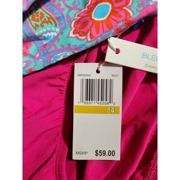 Bleu Rod Beattie Rouge (Pink) Multi Sarong Bikini Swim Bottom, US 14 - Picture 5 of 6